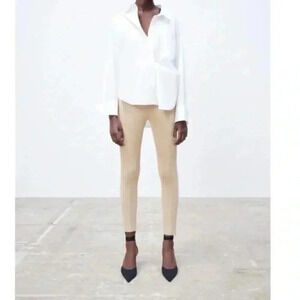 New Zara Highrise Faux Suede Leggings
